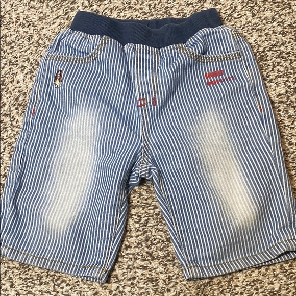 Hush Puppies Blue and White Striped Shorts Casual Summer Wear - Picture 6 of 6